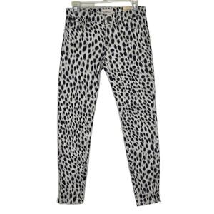 Denim & Supply Ralph Lauren Women’s 26 Skinny Ankle Zip Jeans Cheetah Print New